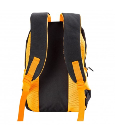 Ghiozdan scoala Mesco, 4 compartimente si penar, Negru/Portocaliu, 44 x 32 x 16 cm [1]