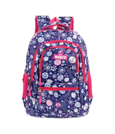 Ghiozdane - Ghiozdan scoala Mesco, Flowers, 4 compartimente si penar, 44 x 32 x 16 cm