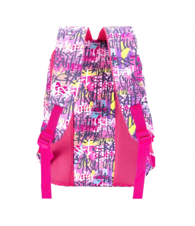 Ghiozdan scoala Mesco, Graffiti, 4 compartimente si penar, Roz, 44 x 32 x 16 cm [1]