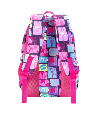 Ghiozdan scoala Mesco, Paris, 4 compartimente si penar, Multicolor, 44 x 32 x 16 cm [1]