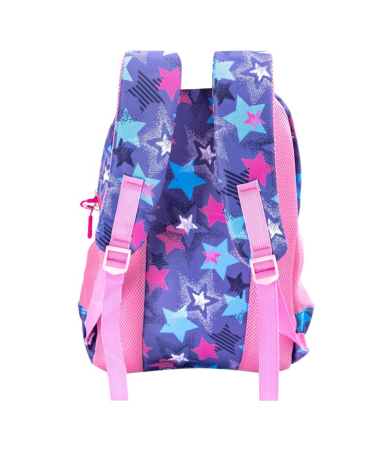 Ghiozdan scoala Mesco, Stelute, 4 compartimente si penar, Mov/Roz, 44 x 32 x 16 cm [1]