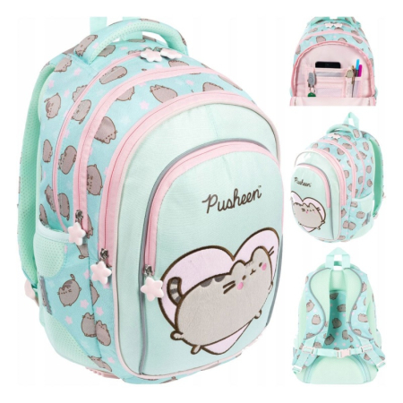 Rechizite Școlare - Ghiozdan scolar 4 compartimente Pusheen Pastel