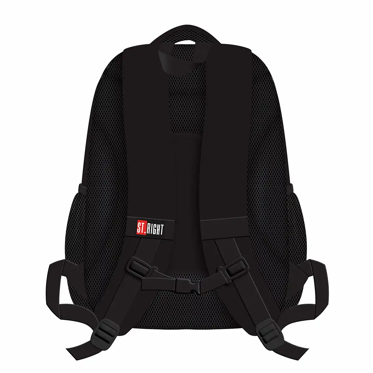 Ghiozdan scolar Majewski ST Right, St Black, 4 compartimente, 42x30x19 cm [1]