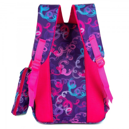 Ghiozdan scolar Mesco 44 cm , 4 compartimente si penar, Mov [1]