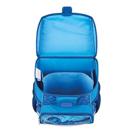 Ghiozdan scolar neechipat Loop, Blue Shark, 37x31x22 [2]