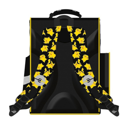 Ghiozdan St.Majewski Pokemon, 35.5cm, 1 compartiment, 3 buzunare, negru cu galben [1]