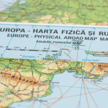 Harta EUROPA fizica 140x100cm, plastifiat [0]