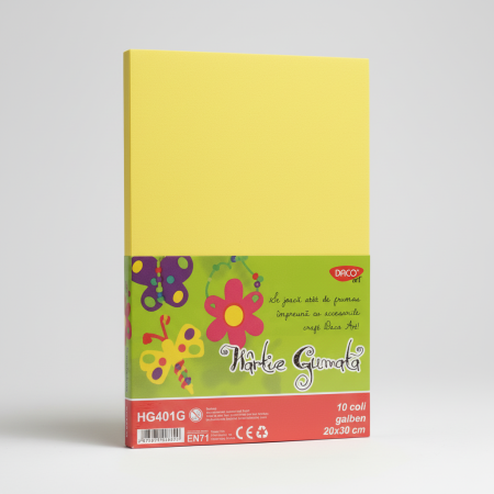 Hartie Gumata 10 coli, Daco Galben (HG401G) [2]