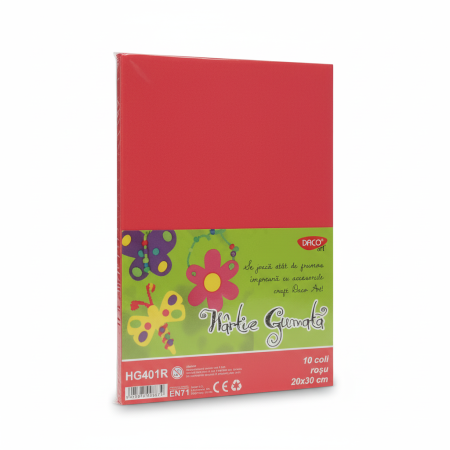 Hartie Gumata 10 coli, Daco Rosu (HG401R) [2]