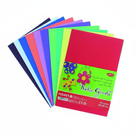 Hartie Gumata 20x30CM, 10 Coli, 10 Culori [2]