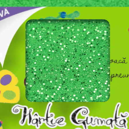 Hartie Gumata Autoadeziva Glitter Verde Daco (HG420V) [1]