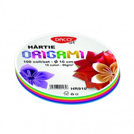 Creative & hobby - Hartie Origami rotunda 10cm 100/set DACO HR910