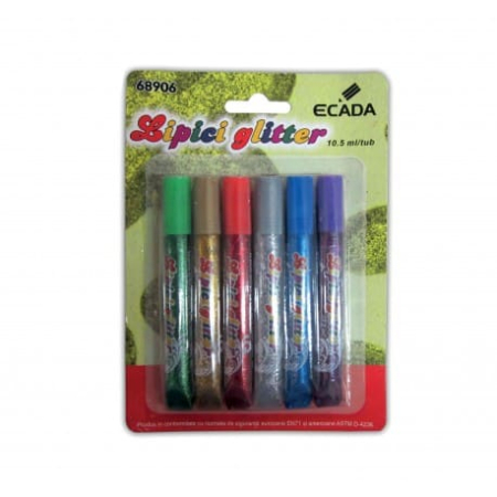 Rechizite Școlare - Lipici Glitter set6 ECADA