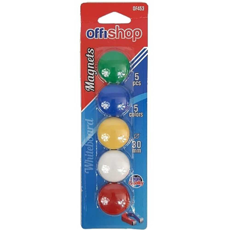 Prezentare - Magneti Color, 30mm, 5 Buc/Set - OF453 OFFISHOP