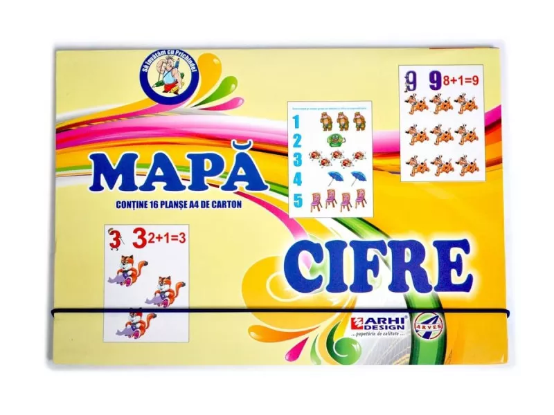 Planse școlare - Mapa Cifrelor