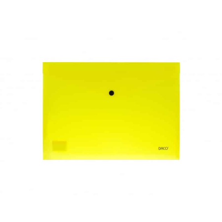 Mape - Mapa plastic plic cu capsa A4 Daco Galben Neon