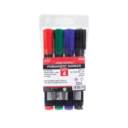 Markere permanente - Marker permanent Set 4 Daco