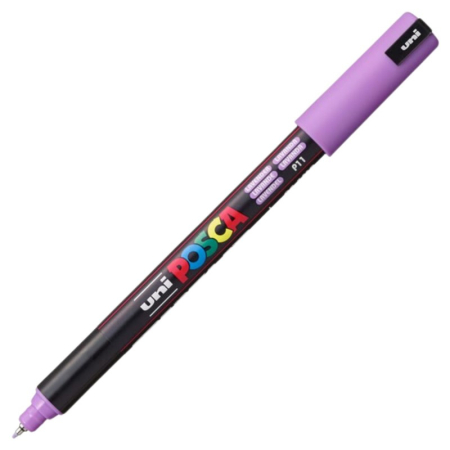 Markere Posca - Marker UNI PC-1MR Posca, 0.7 mm, varf fin metalic Violet