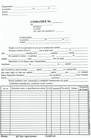 Registre & Formulare - Nota comanda A4