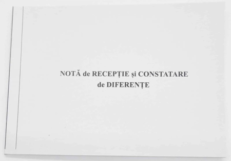 Registre & Formulare - Nota de receptie si constatare de diferente, A4