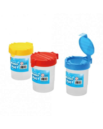 Accesorii pentru pictură - Pahar pictura Keyroad transparent cu suport pensule