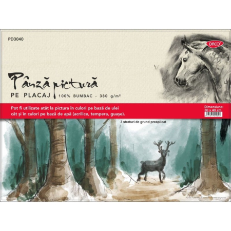 Materiale Pictura - Panza pictura pe placaj de carton 30x40CM