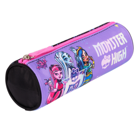 Penare - Penar neechipat St.Majewski Monster high, 1 fermoar, negru cu mov, cilindric