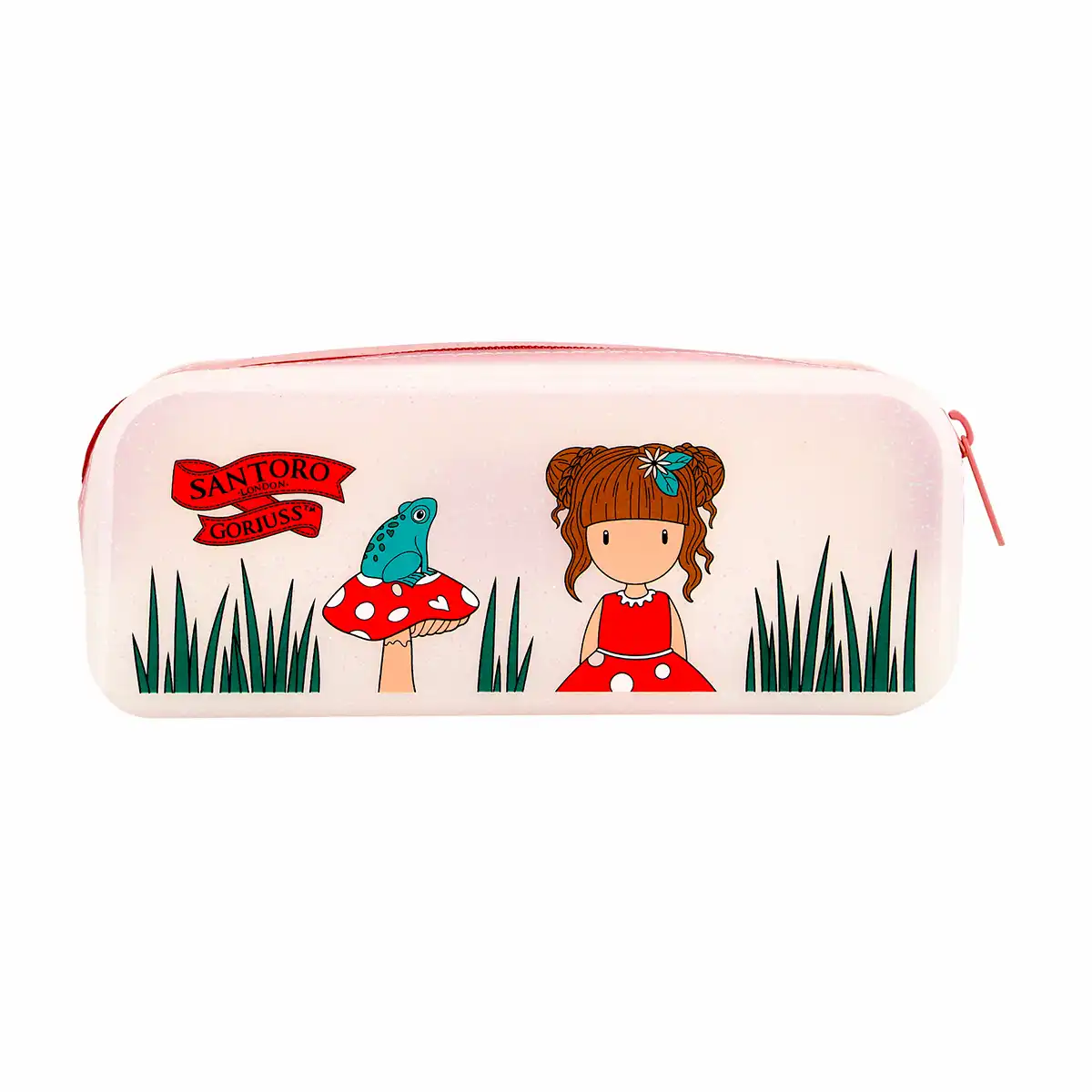 Penare - Penar scolar silicon Gorjuss Etui, Little Mushroom, 19x7x6 cm