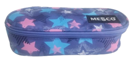 Penare - Penar tubular Mesco, Stelute, Multicolor, 22x10x6 cm