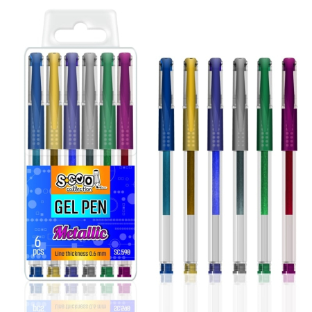 Pixuri - Pix Cu Gel, Metalic - 6/set