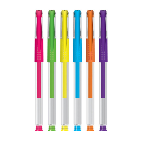 Pix cu gel, neon, 6 buc/cutie [1]