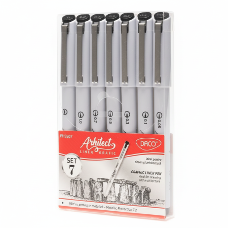 Pix Liner Grafic Arhitect set 7 buc, dimensiuni diferite [4]