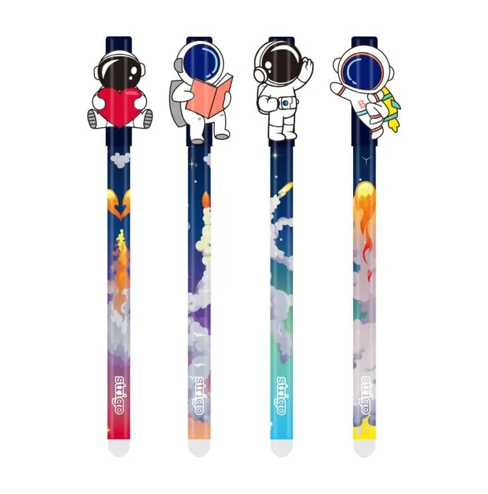 Pix cu gel - Pix Strigo - cerneala cu stergere COSMONAUTI