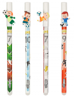 Pix cu gel - Pix Strigo - cerneala cu stergere FOTBAL