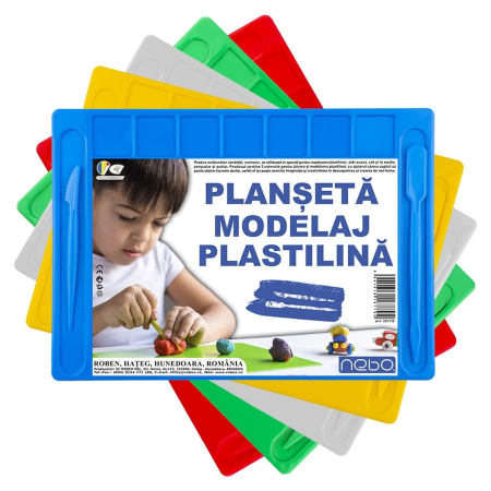 Planșe pentru plastilină - Planseta modelaj cu accesorii 28x20 cm - NEBO