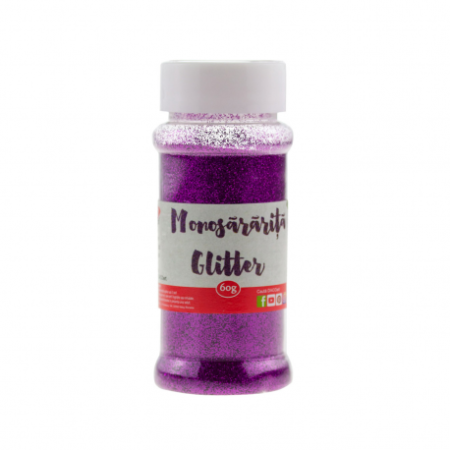 Creative și hobby - Pudra Glitter Monosararita 60g DACO Mov
