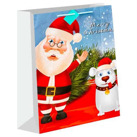 Ambalare & Logistică - Punga cadou Mos Craciun, 30x44x11 cm