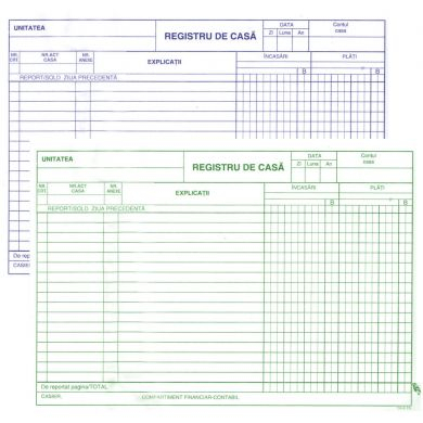 Registre si Formulare - Registru de casa autocopiativ A4, 2 exemplare