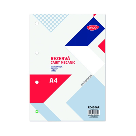 Organizare & Arhivare - Rezerva caiet mecanic A4 50file Matematica