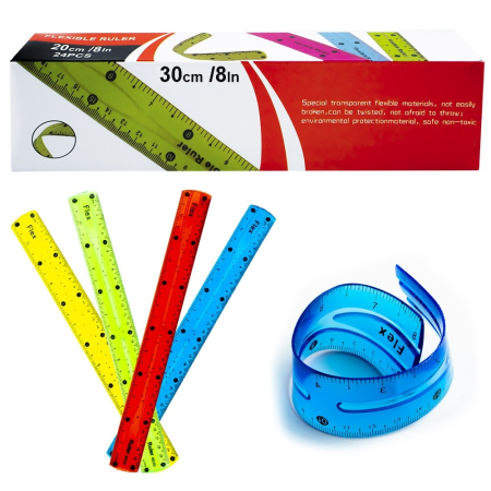 Rechizite Școlare - Rigla/Liniar 30CM Flexibil Color