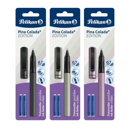 Pix Roller - Roller Pelikan Pina Colada Edition, grip ergonomic, culori metalizate asortate