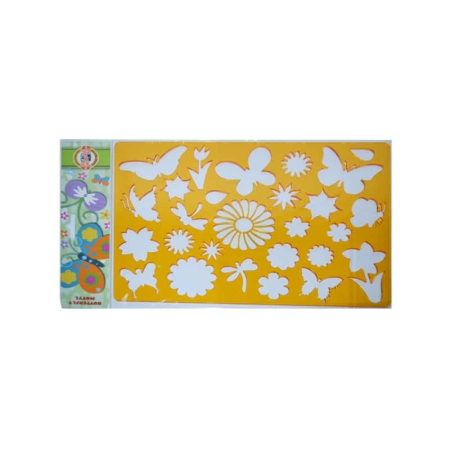 Sabloane plastic - Sablon Fluturi si Flori, 26,5x18,5 cm - Koh-I-Noor