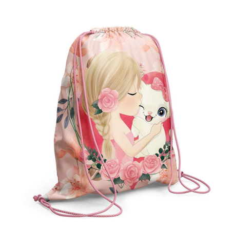 Ghiozdane Școlare și Grădiniță - Sac sport GIRL, 46x35.5 cm