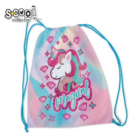 Ghiozdane Școlare și Grădiniță - Sac sport UNICORN, 46x35.5 cm