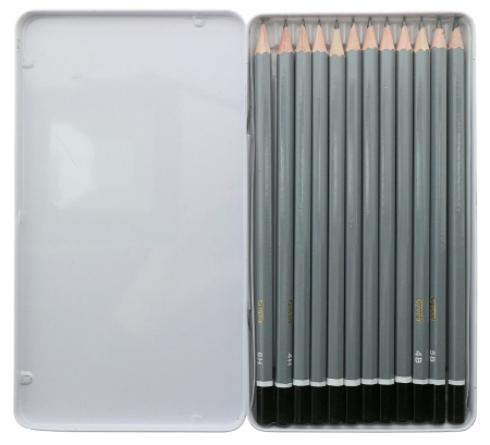 Set 12 Creioane Grafit B-6B, Hb-6H [1]