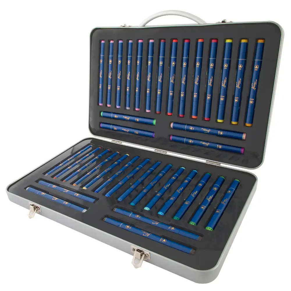 Markere grafice pentru desen - Set 36 markere Creative Craft, 2 capete in cutie metal
