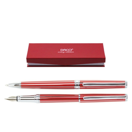 Instrumente de Scris - Set pix si stilou Daco SE280R, Rosu