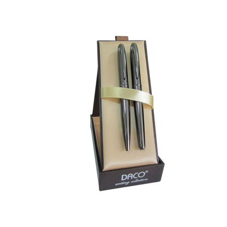 Instrumente de Scris - SET Pix si Stilou metalic Gri DACO SE201GR