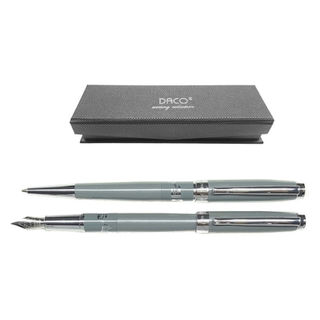 Instrumente de Scris - SET Pix si Stilou metalic gri DACO SE268GR