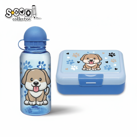 Set: sticla apa + cutie sandwich, Dog - S-COOL [2]